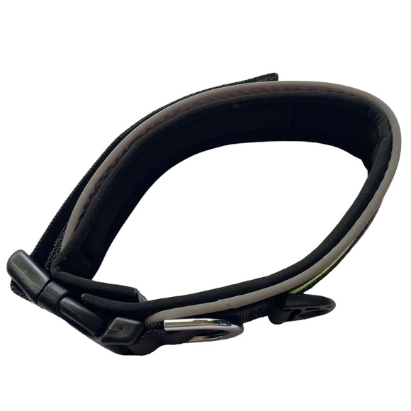 NEW - Padded Dog Collar M Reflective Trim Black Volt - Picture 4 of 12